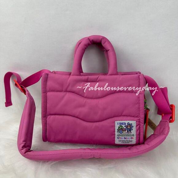 Coach Coachtopia Loop Mini Tote Crossbody In Bright Magenta CT385 NWT Rainbow - Picture 1 of 9